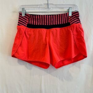 Lululemon Run Time Short Coral/Navy Stripe